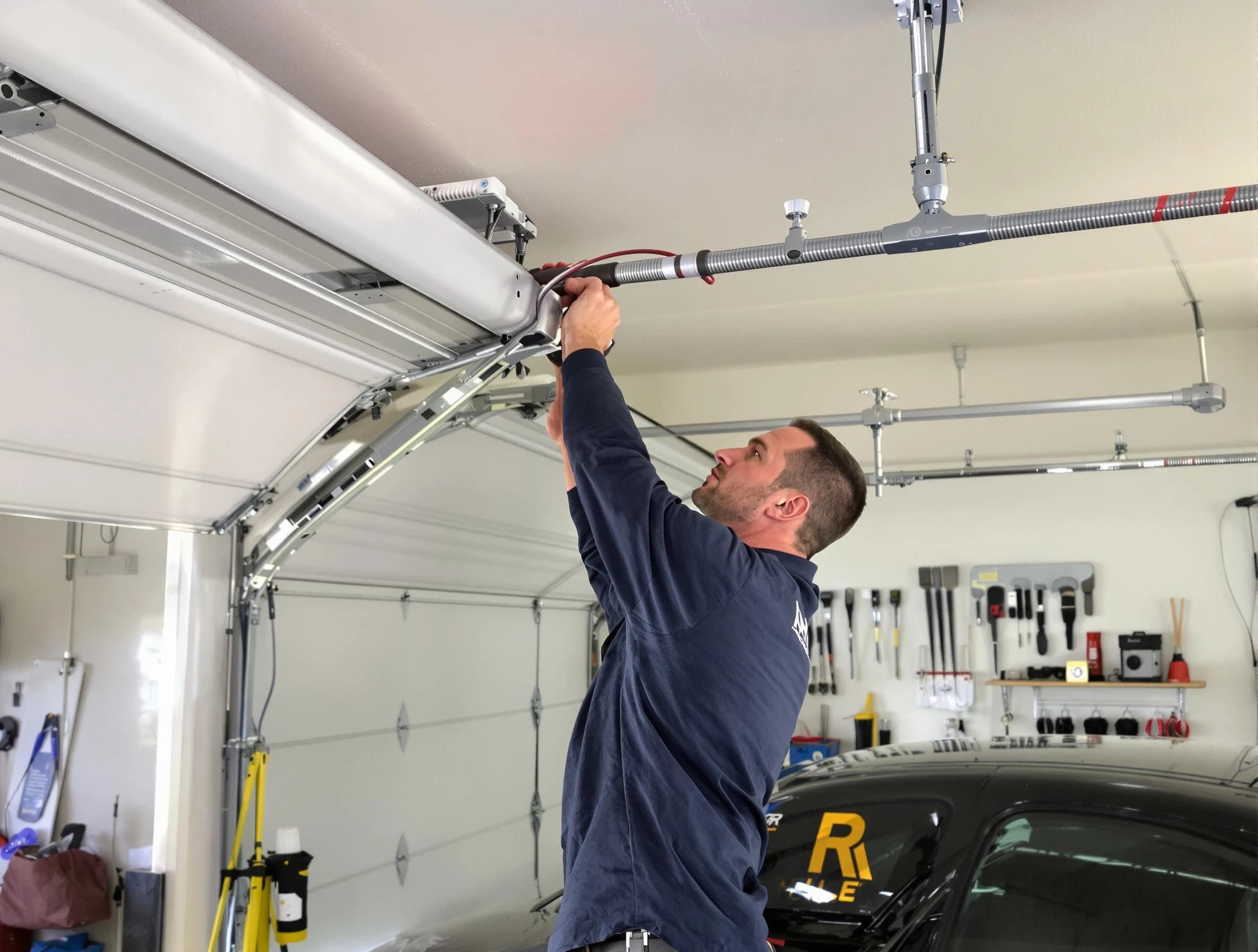 Scotch Plains Garage Door Repair technician performing garage door cable repair in Scotch Plains