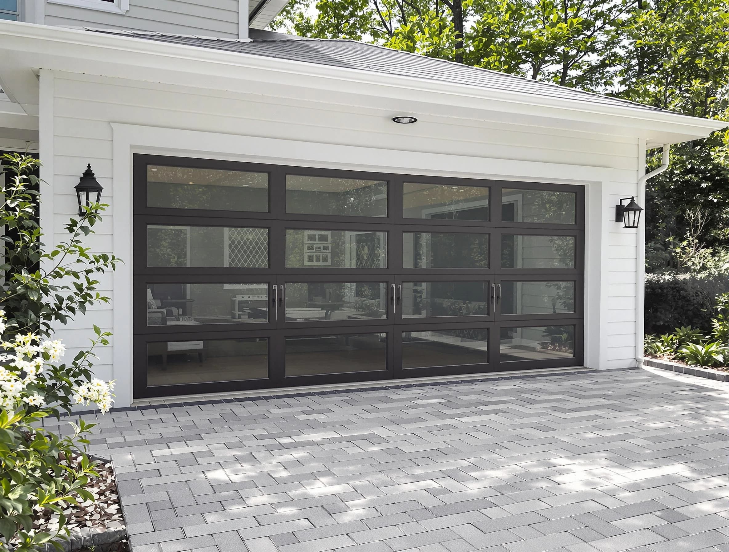 Scotch Plains Garage Door Repair design specialist presenting custom garage door options to Scotch Plains homeowner