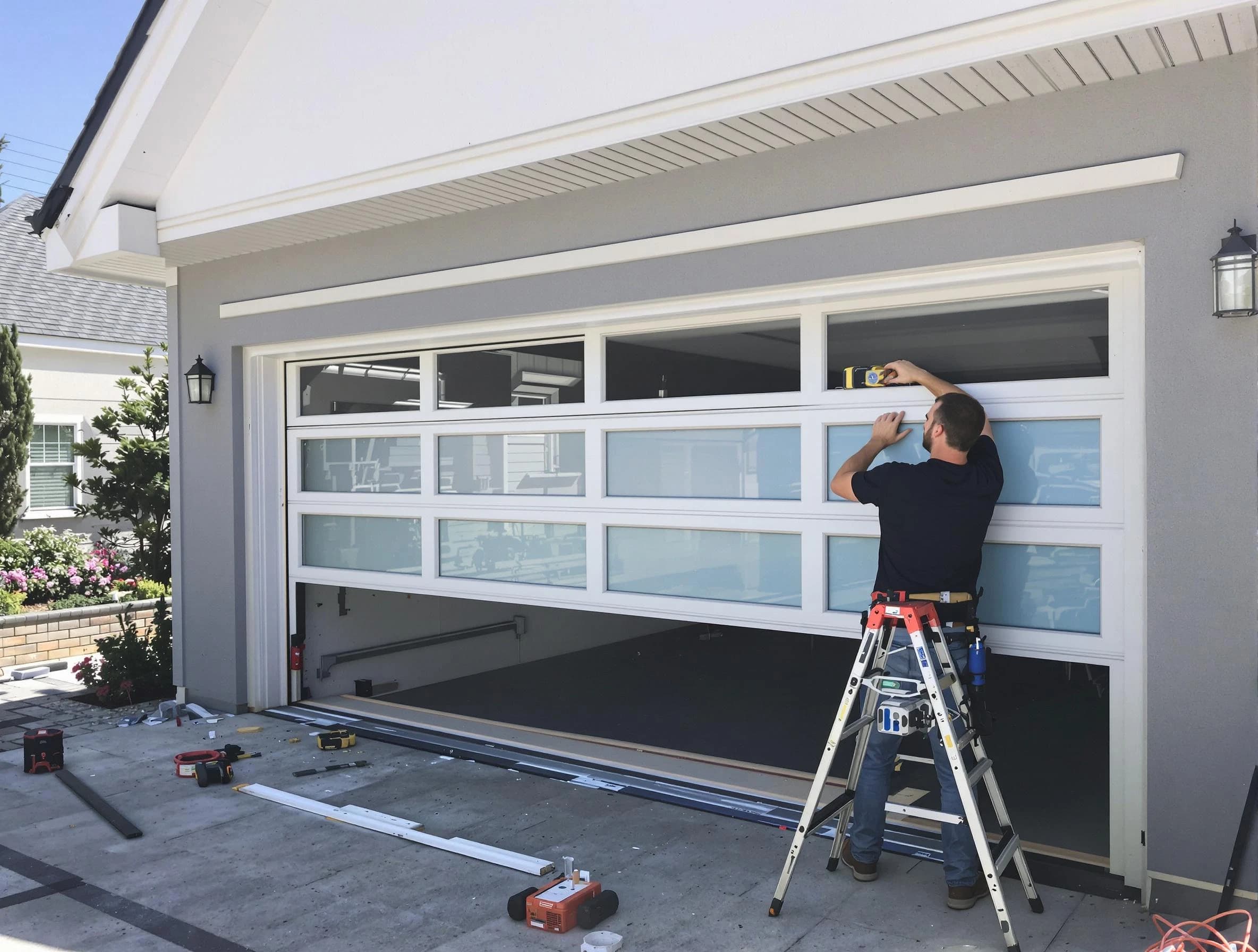 Scotch Plains Garage Door Repair team performing garage door replacement in Scotch Plains