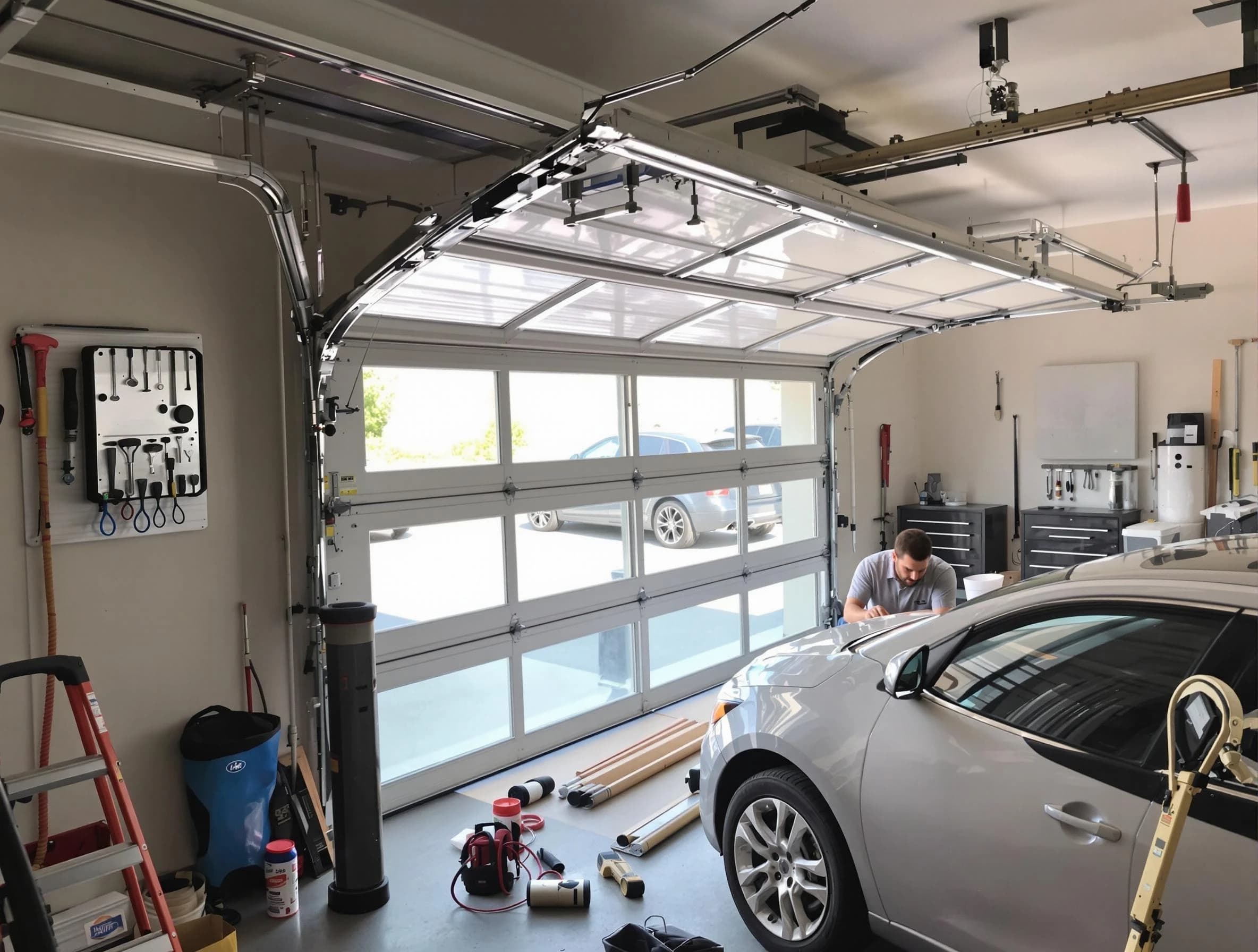 Garage door noise reduction service by Scotch Plains Garage Door Repair in Scotch Plains