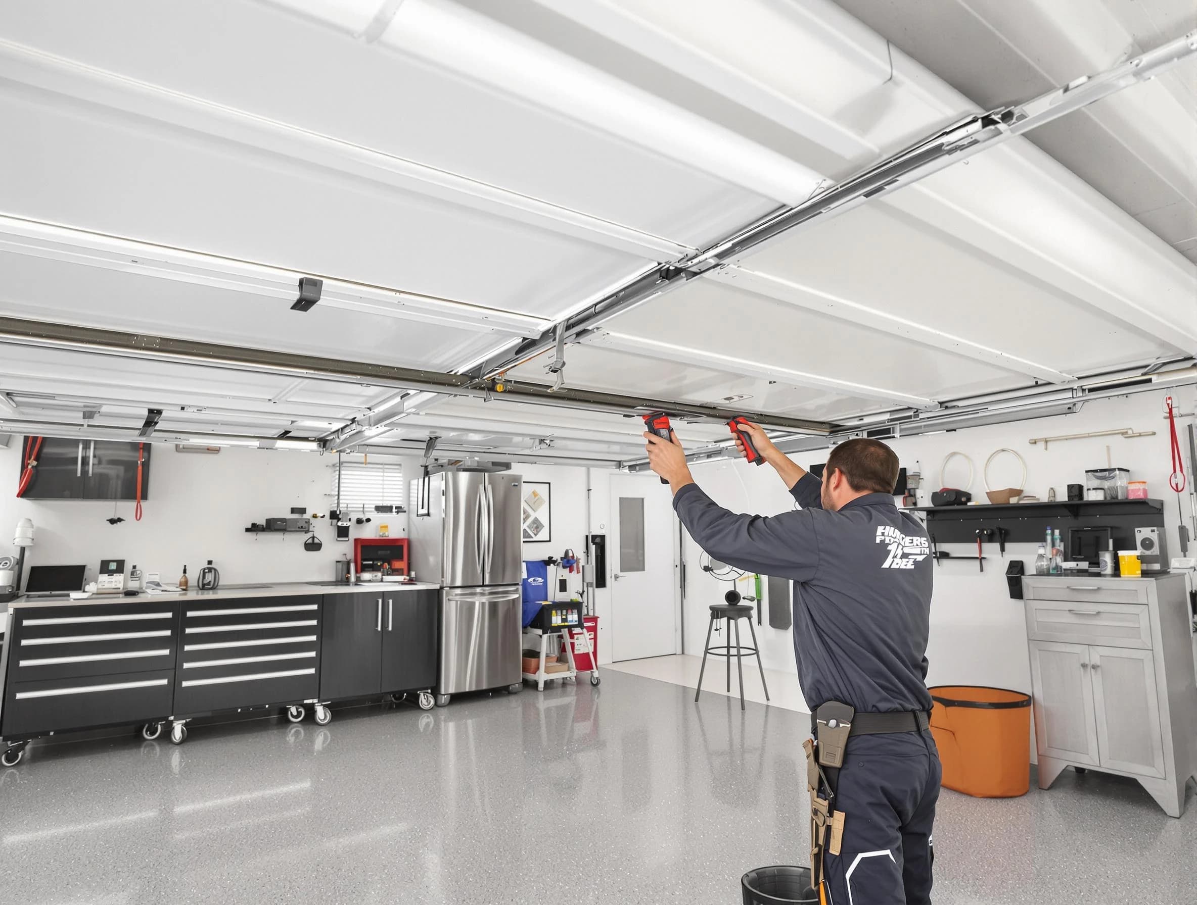 Overhead garage door repair service by Scotch Plains Garage Door Repair in Scotch Plains