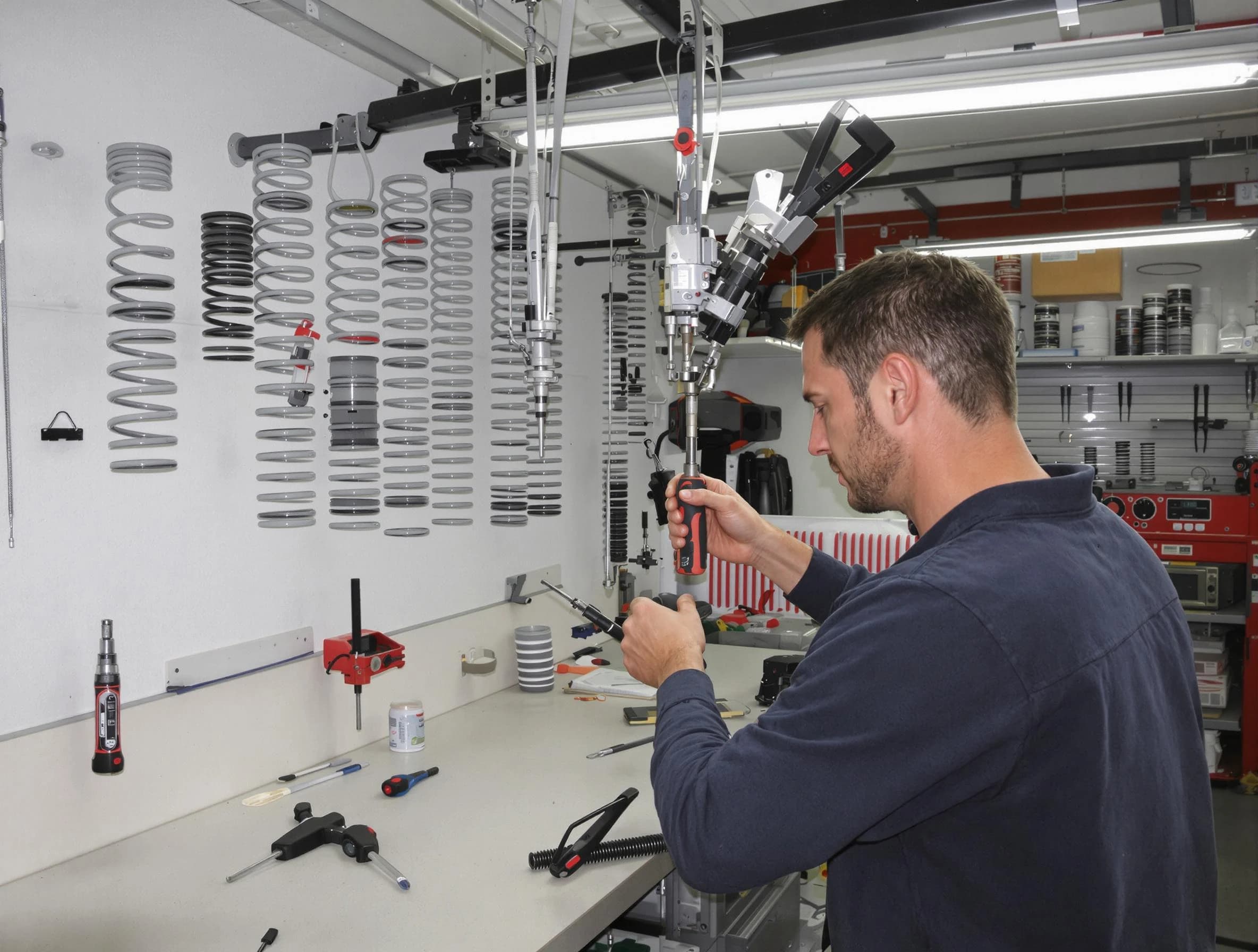 Scotch Plains Garage Door Repair safety certified technician performing precision spring replacement in Scotch Plains