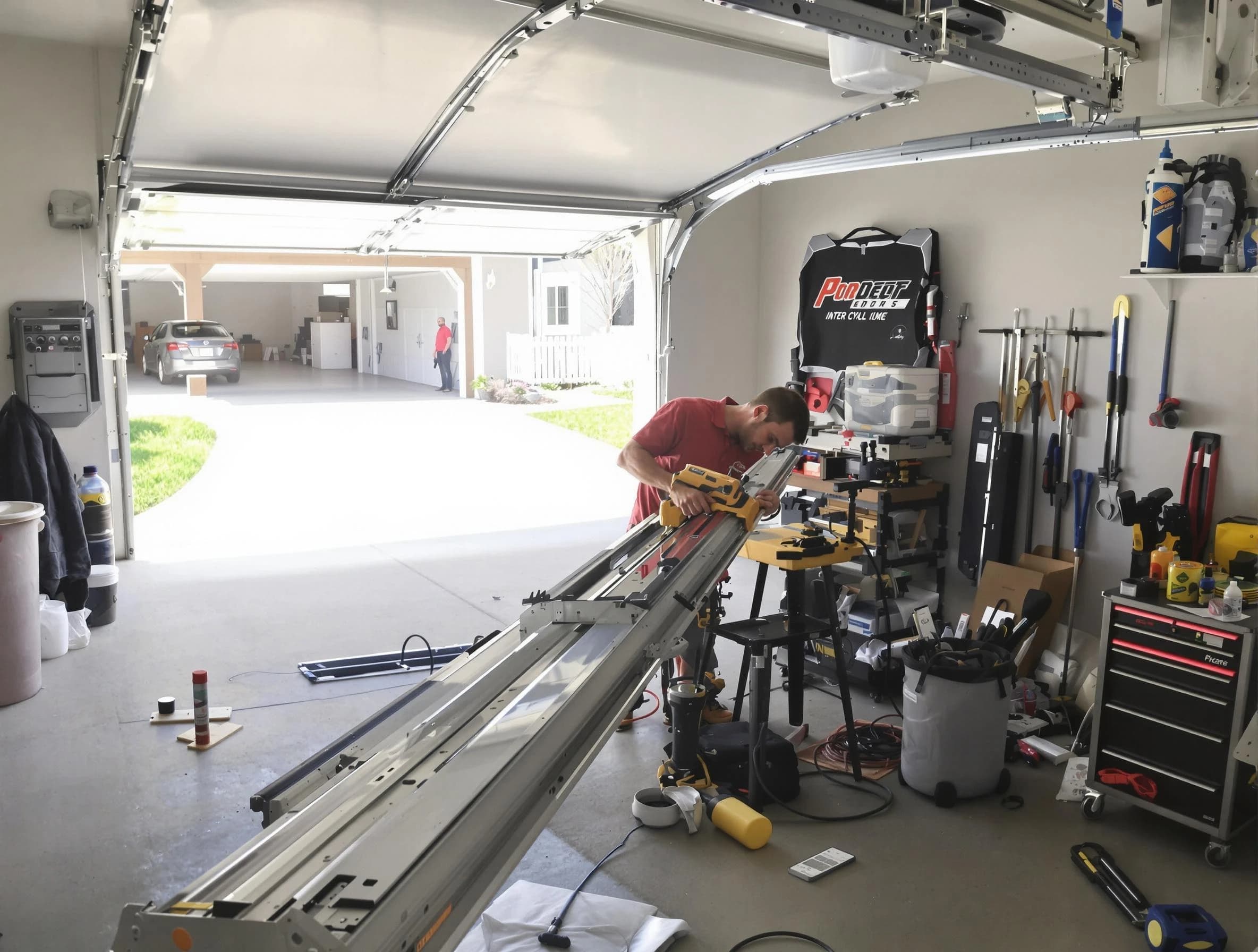 Scotch Plains Garage Door Repair expert performing track repair in Scotch Plains